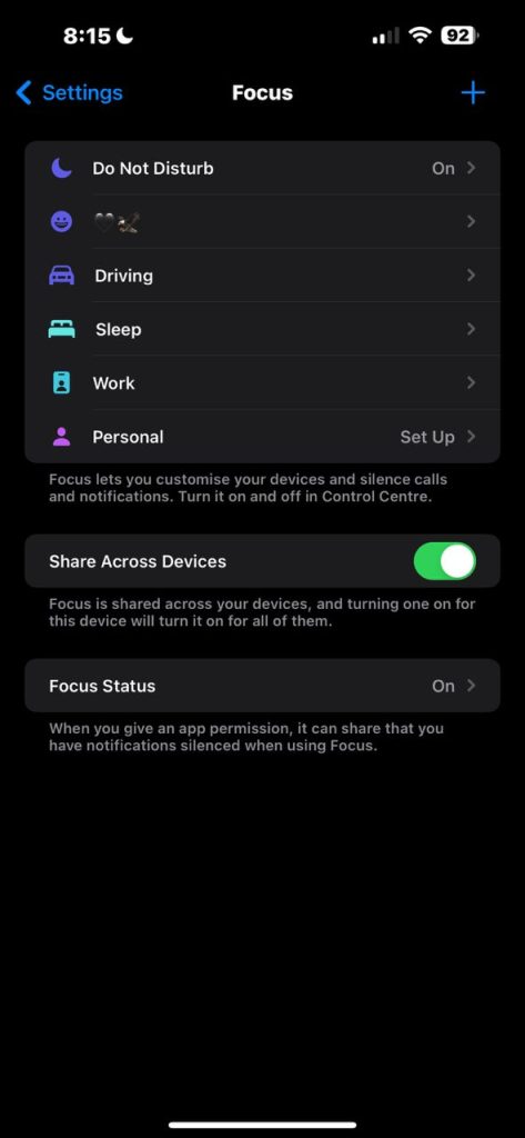 Disable Driving Mode on iPhone
