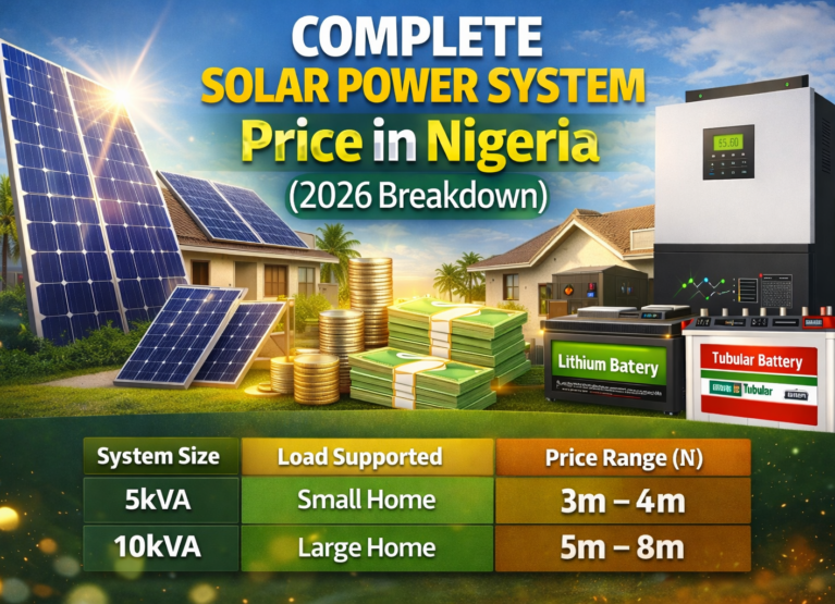 Complete Solar Power System Price in Nigeria (2026 Breakdown)
