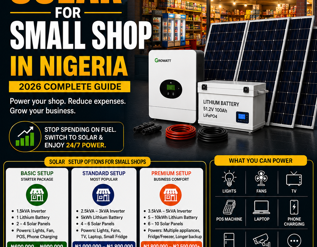 Cost of Solar for Small Shop in Nigeria