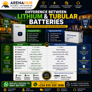 Difference Between Lithium and Tubular Batteries (2026 Complete Guide)