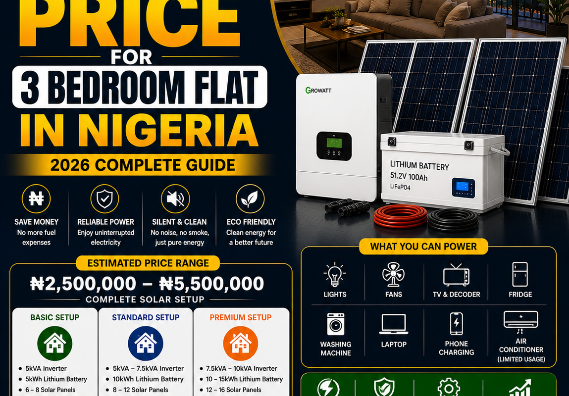 Solar System Price for 3 Bedroom Flat in Nigeria